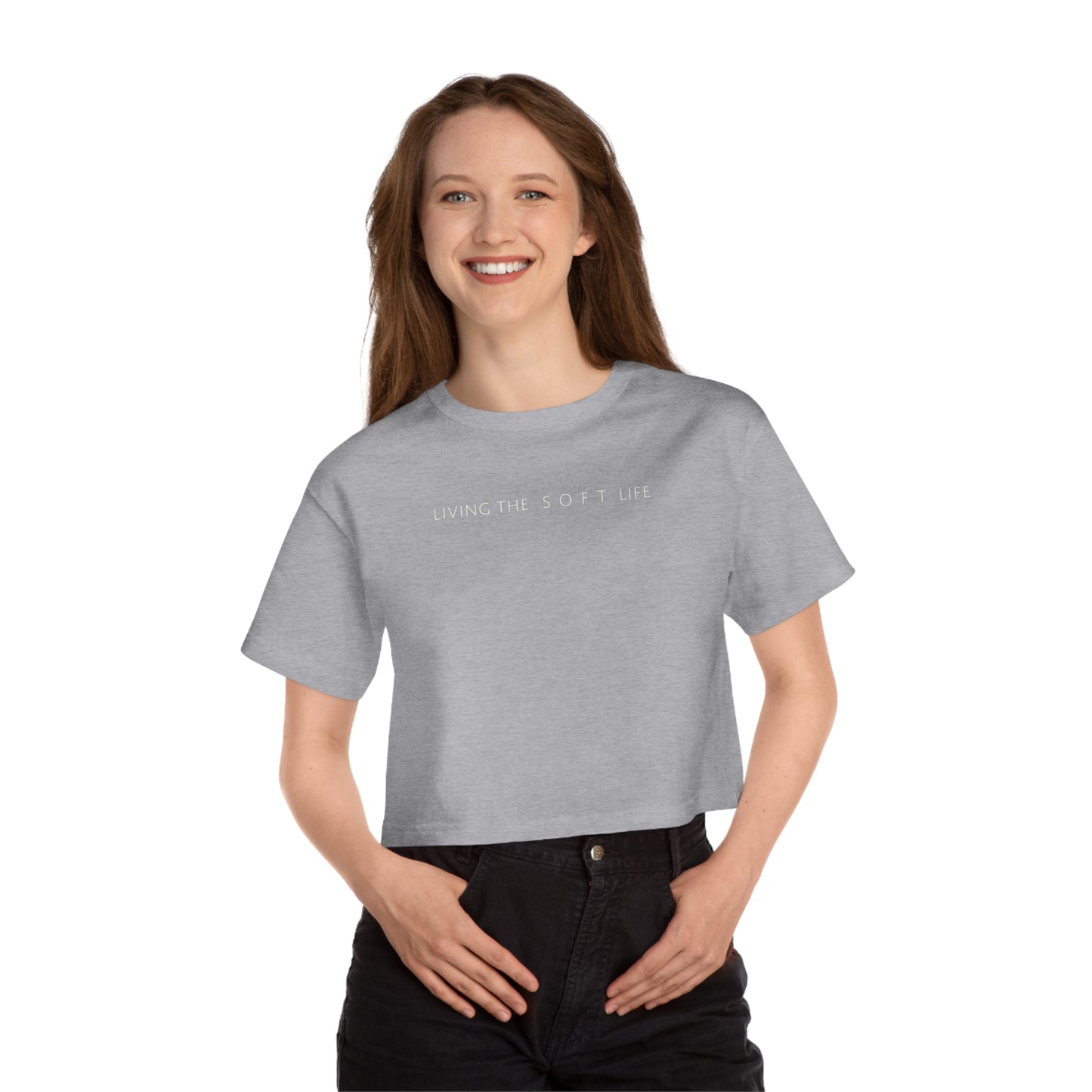 Living the soft life - Champion Women's Heritage Cropped T-Shirt