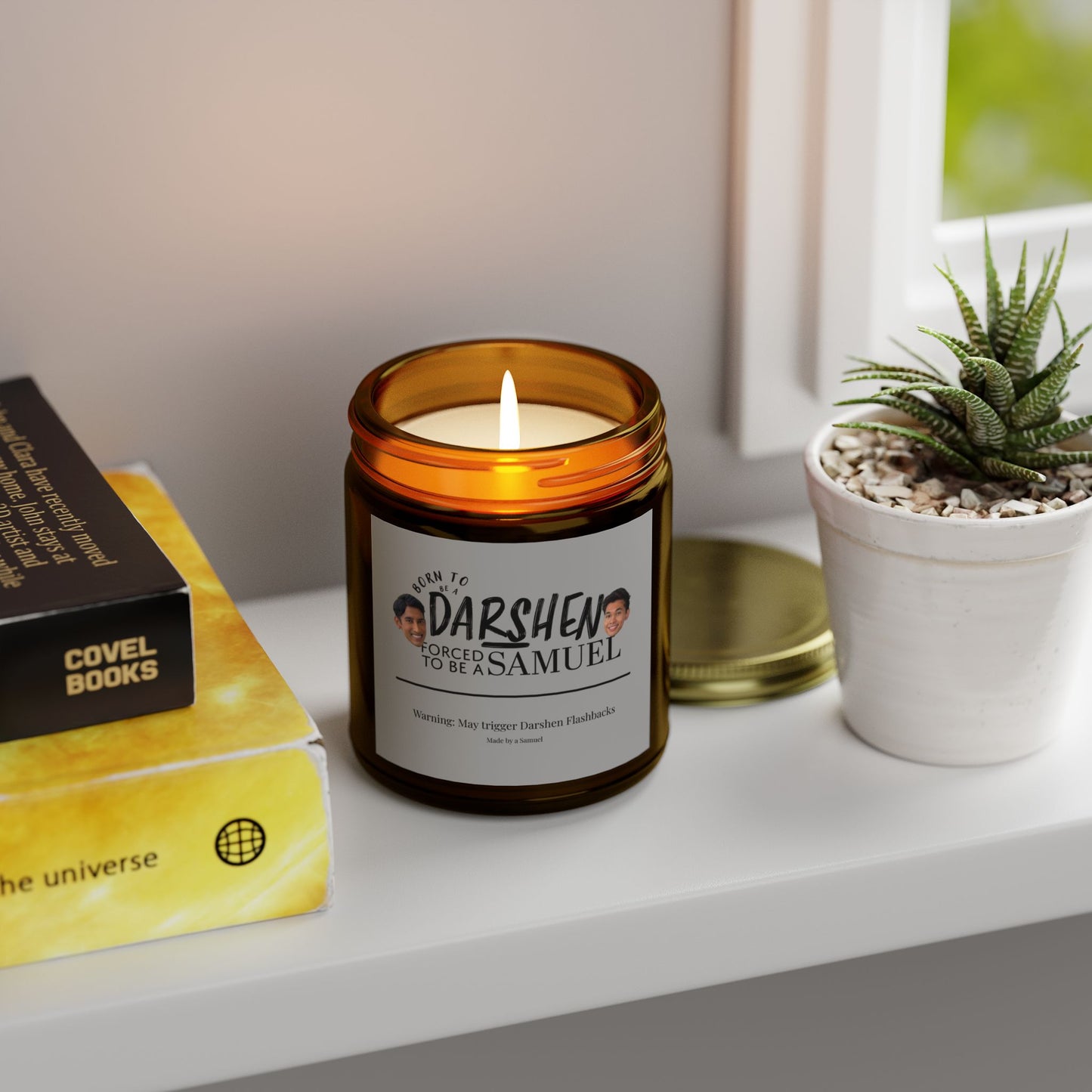 Born to be a Darshen Scented Candle (Coconut Apricot Wax) (Eco Friendly)