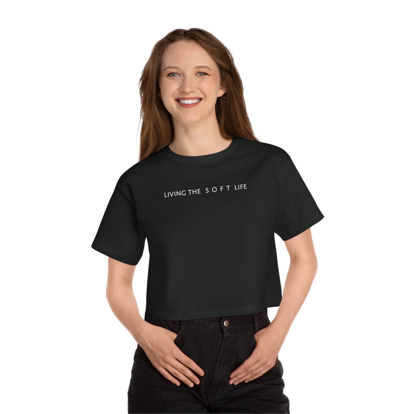 Living the soft life - Champion Women's Heritage Cropped T-Shirt
