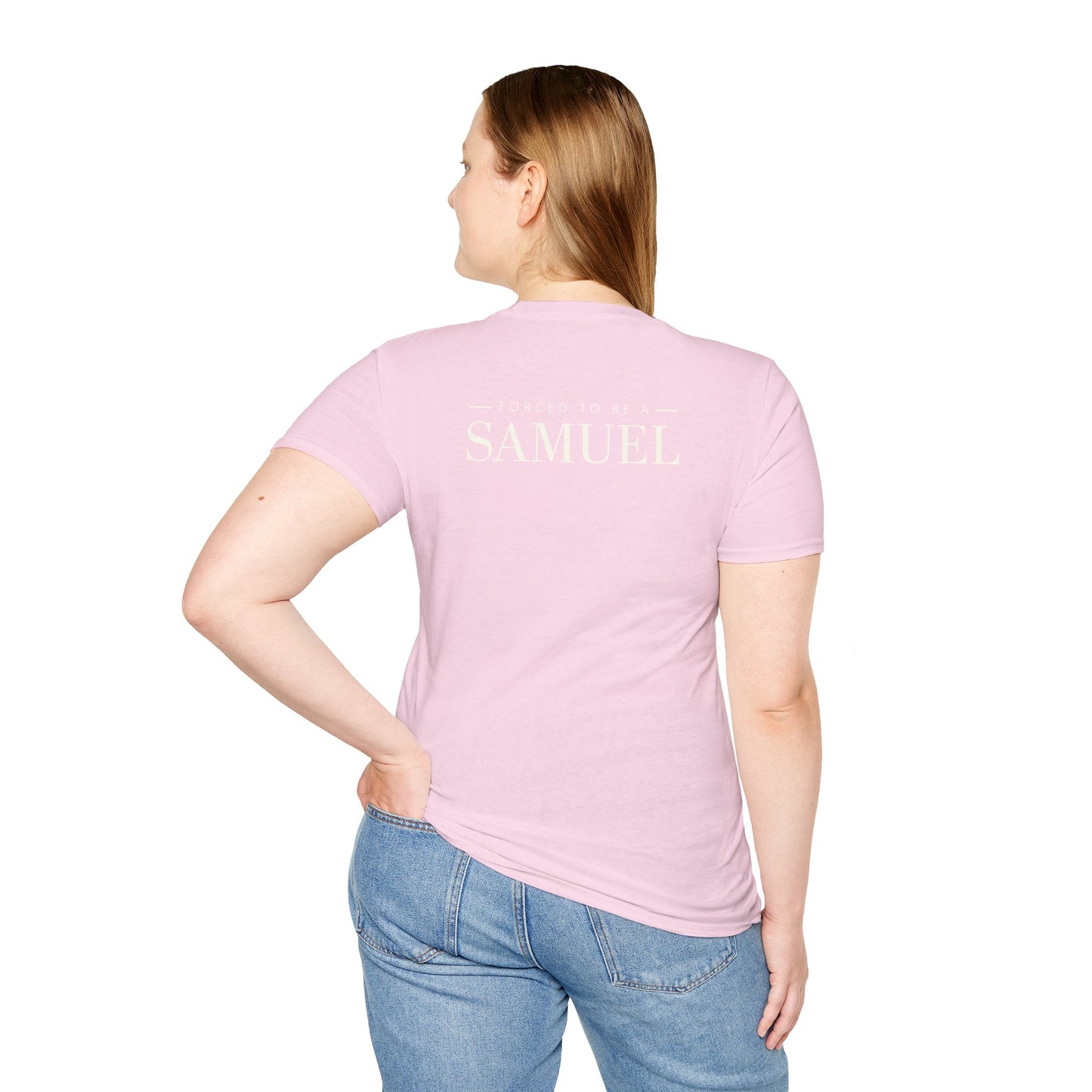 Born to be a Darshen (front), forced to be a Samuel (back) t-shirt